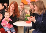 Fireese Berg and her parents at The Gill Deacon Show on CBC